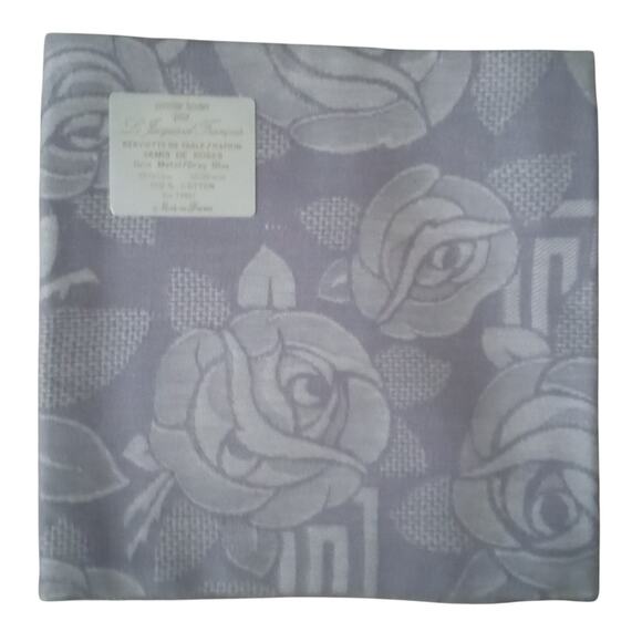 Jacquard Francais Primrose Bordier Lavender Dinner Napkins Roses Set of Four NWT - Picture 16 of 16